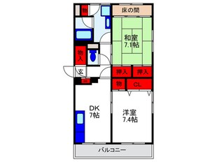 豊中サンハイツの物件間取画像